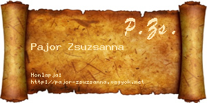 Pajor Zsuzsanna névjegykártya
